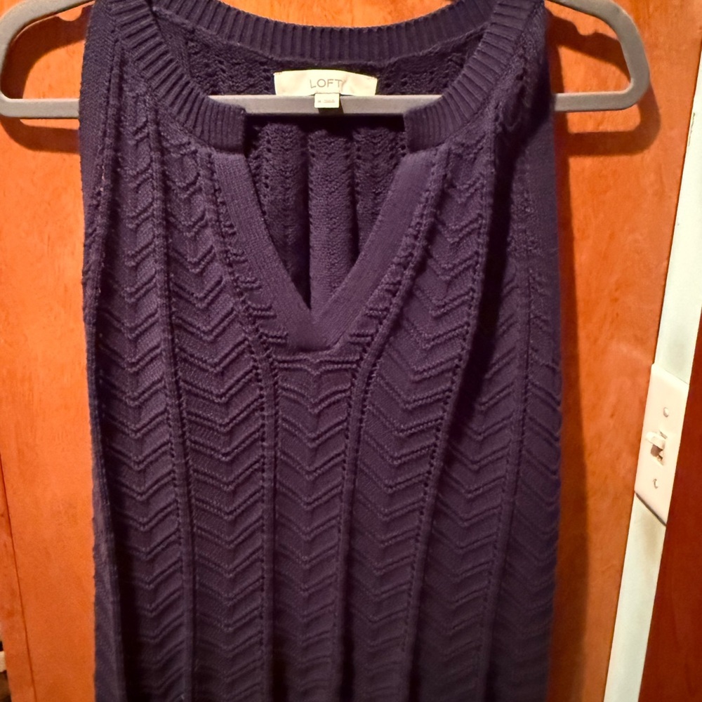 LOFT Navy Tank Top